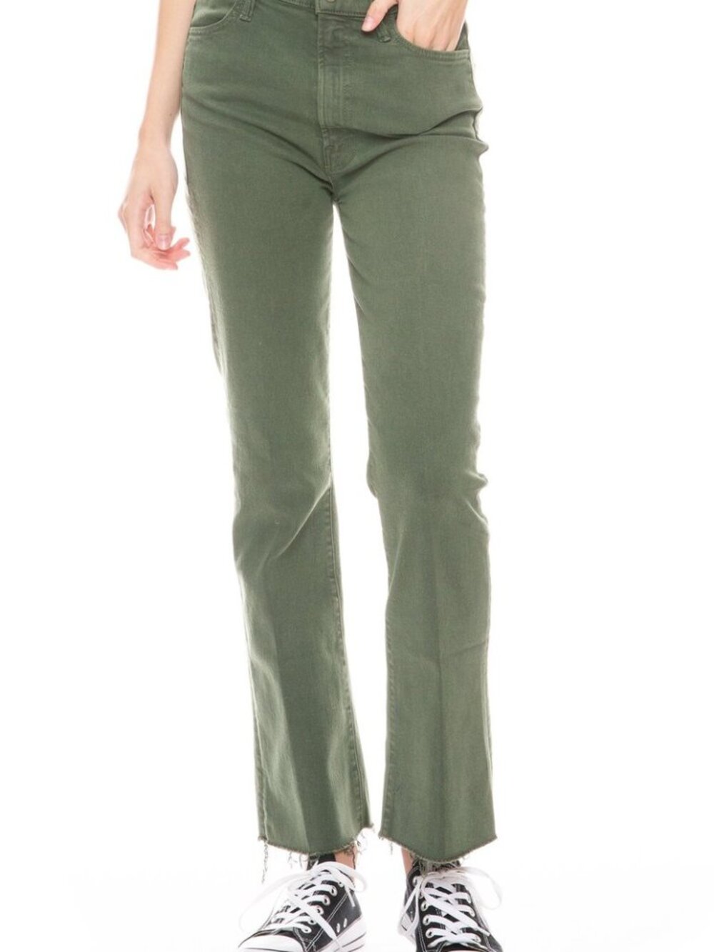 Size 29 MOTHER The Hustler Ankle Fray in Second Chance